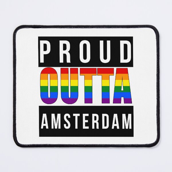 Item preview, Proud Outta Amsterdam Rainbow Pride  – LGBTQ+ Gay Pride Design designed and sold by RomeoSketches.