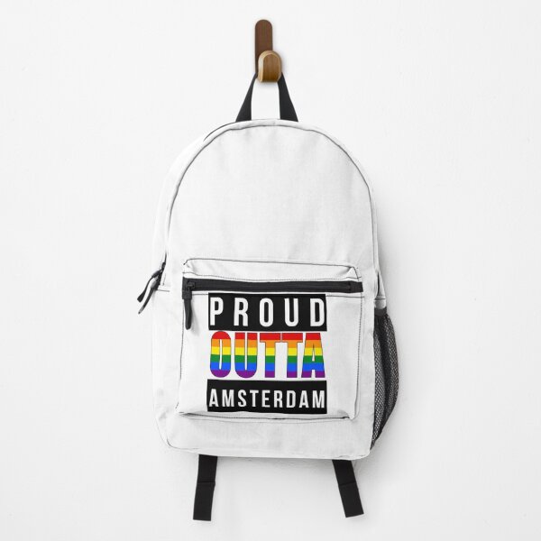 Item preview, Proud Outta Amsterdam Rainbow Pride  – LGBTQ+ Gay Pride Design designed and sold by RomeoSketches.