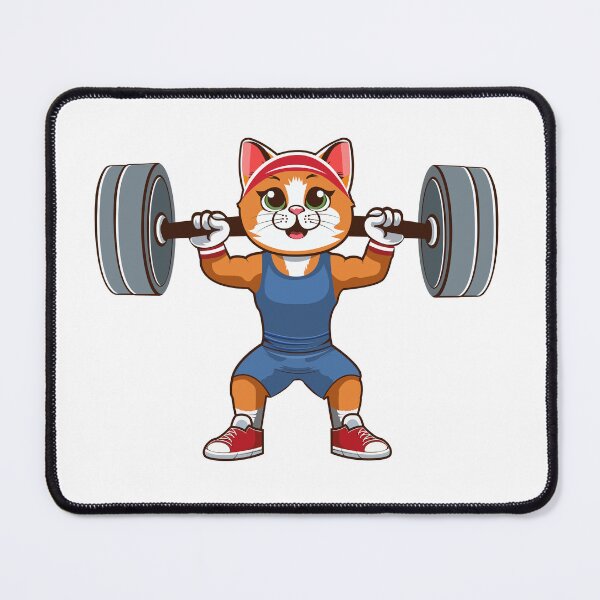 Item preview, Strong Weightlifting Cat – Kids Fitness Graphic Tee designed and sold by DesignbyAnnaM.