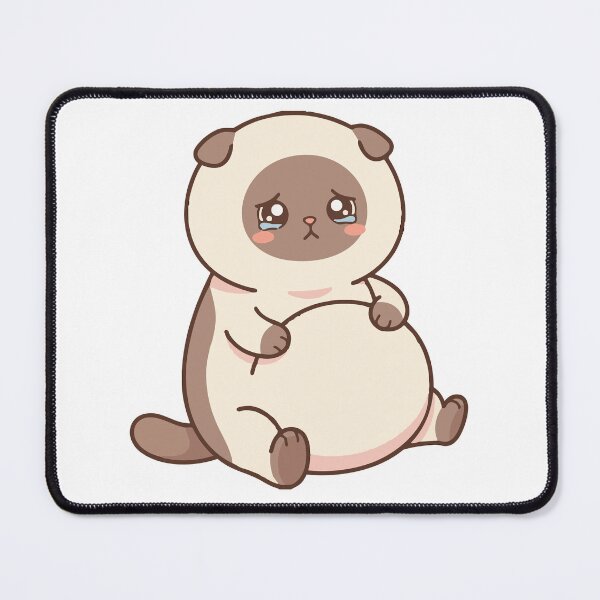 Item preview, The Worried Buddha Round Scottish Fold Cat Meme designed and sold by Petzzz.