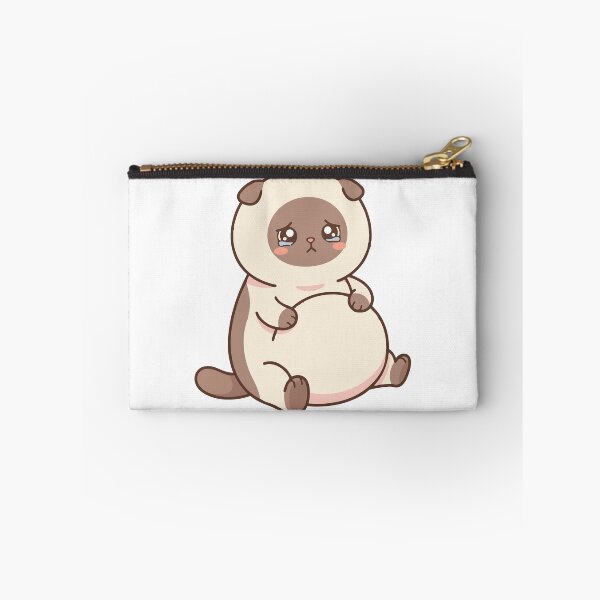 Item preview, The Worried Buddha Round Scottish Fold Cat Meme designed and sold by Petzzz.