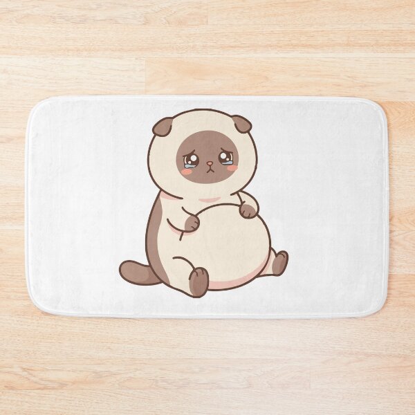 Item preview, The Worried Buddha Round Scottish Fold Cat Meme designed and sold by Petzzz.