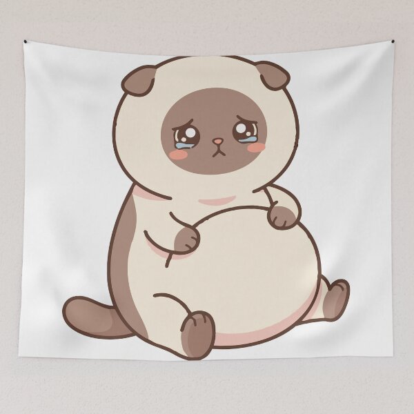Item preview, The Worried Buddha Round Scottish Fold Cat Meme designed and sold by Petzzz.