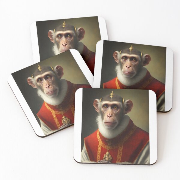 Item preview, Noble Monkey of the Ancient Court - Design with Regal and Vintage Style designed and sold by Hipatye26.