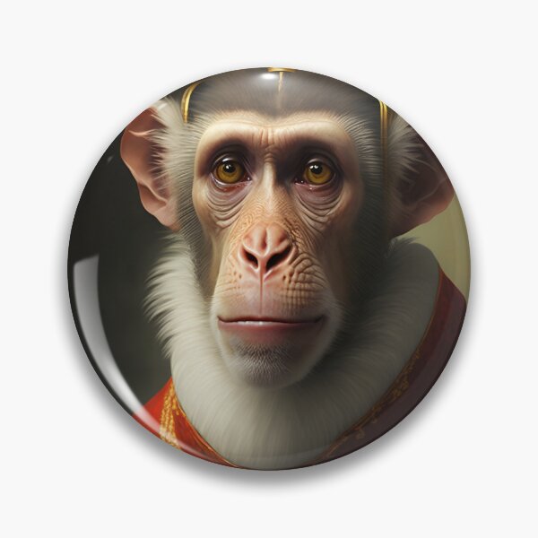 Item preview, Noble Monkey of the Ancient Court - Design with Regal and Vintage Style designed and sold by Hipatye26.