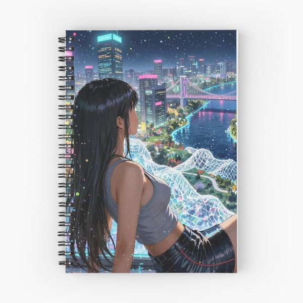 Item preview, Anime Girl Resting in Digital City designed and sold by M-Y-A-R-T-.