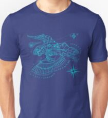 Steampunk Puffin Blueprint Unisex T-Shirt
