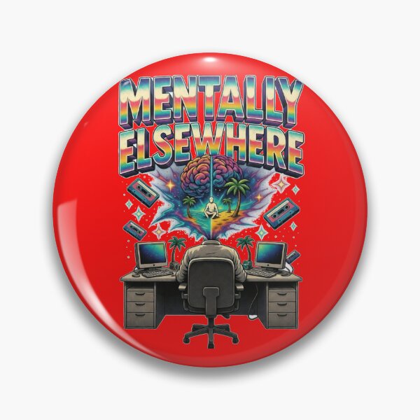Item preview, Mentally Elsewhere Minimalist Quote Design designed and sold by BrainStaticClub.