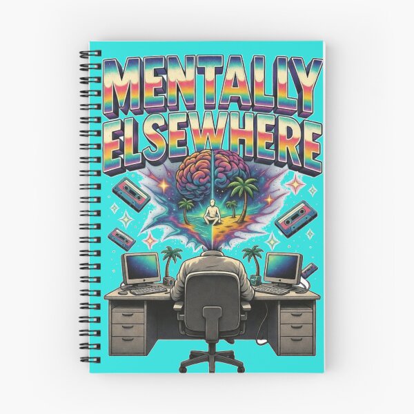 Item preview, Mentally Elsewhere Minimalist Quote Design designed and sold by BrainStaticClub.