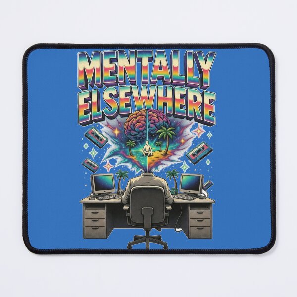 Item preview, Mentally Elsewhere Minimalist Quote Design designed and sold by BrainStaticClub.