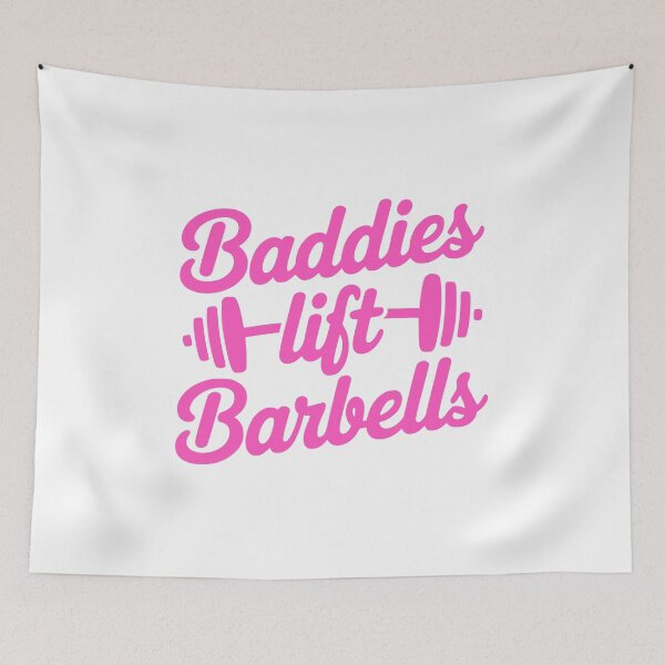 Item preview, Baddies Lift Barbells! Pink Gym Girl designed and sold by PMCreative.