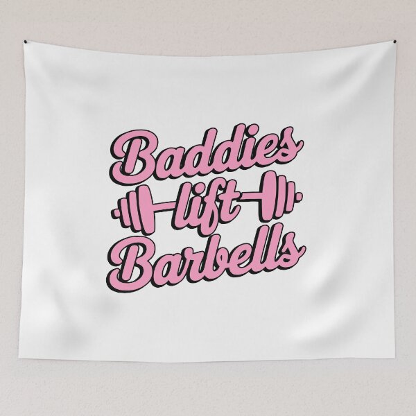 Item preview, Baddies Lift Barbells! Pink Gym Girl designed and sold by PMCreative.