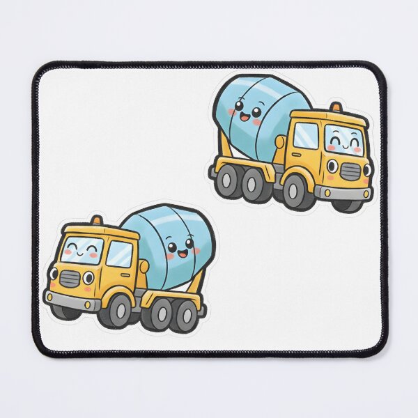 Item preview, Cute Concrete Mixer Truck Cartoon designed and sold by 4AGift.