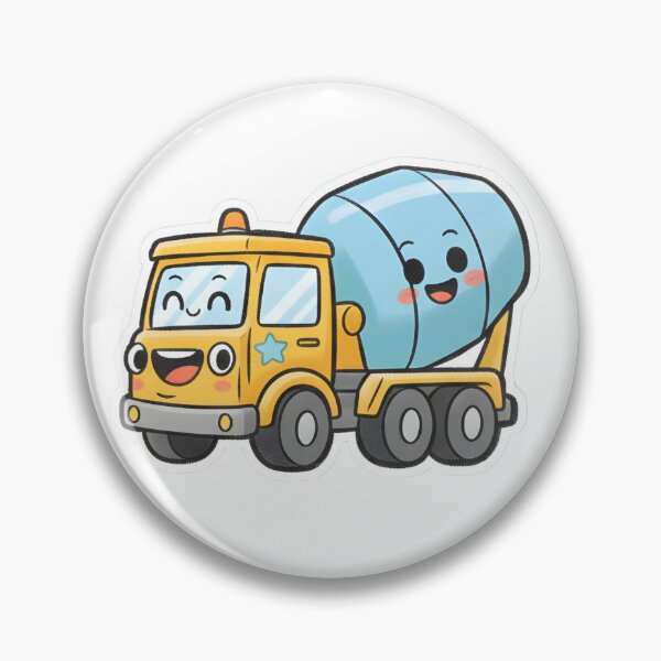 Item preview, Cute Concrete Mixer Truck Cartoon designed and sold by 4AGift.