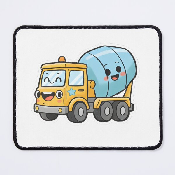 Item preview, Cute Concrete Mixer Truck Cartoon designed and sold by 4AGift.