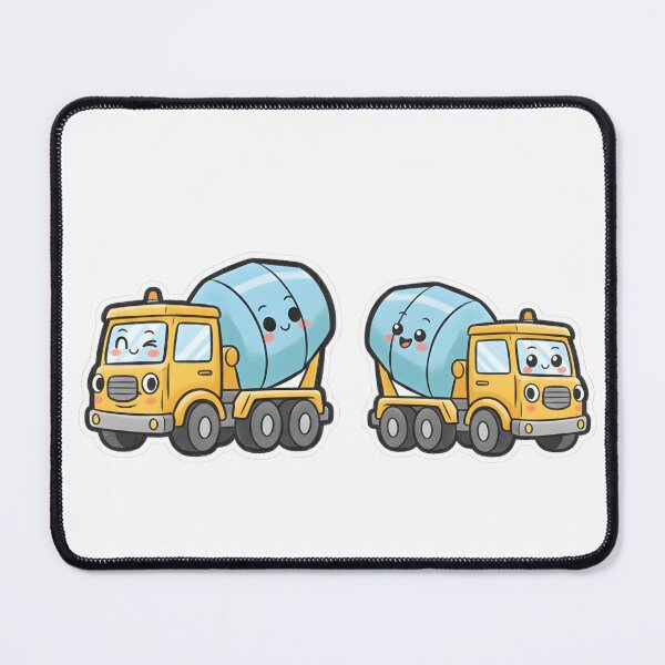 Item preview, Cute Concrete Mixer Truck Cartoon designed and sold by 4AGift.