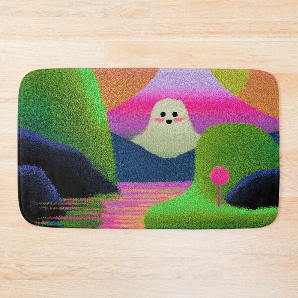 Item preview, Vaporwave Mount Fuji Kawaii Ghost designed and sold by bubblegoth.
