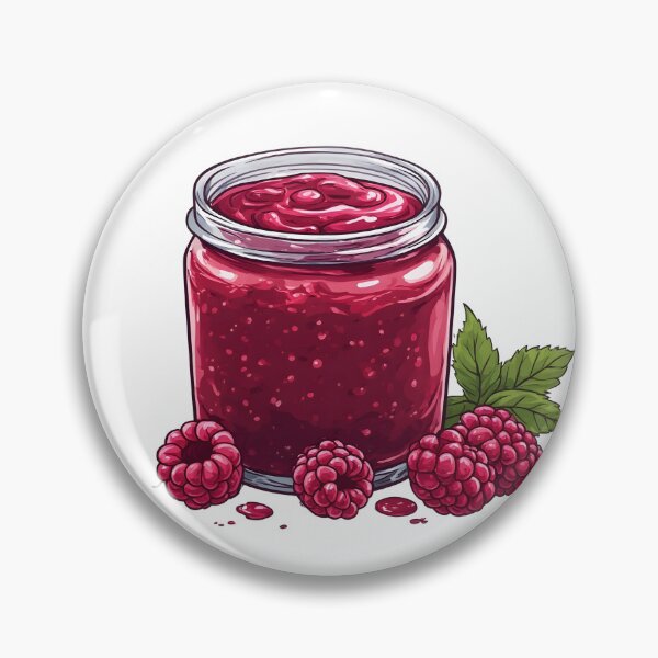 Item preview, Fresh Raspberry Jam Jar – Sweet Berry Preserve Illustration designed and sold by Karolina’s Cozy Creations.