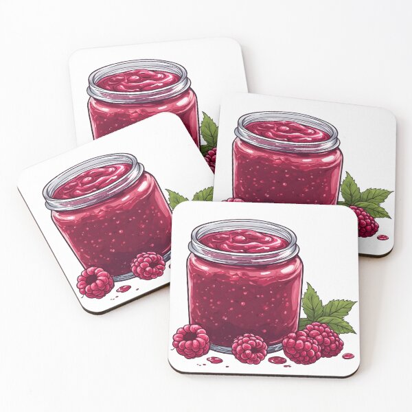 Item preview, Fresh Raspberry Jam Jar – Sweet Berry Preserve Illustration designed and sold by Karolina’s Cozy Creations.