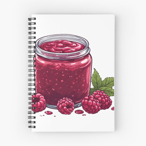 Item preview, Fresh Raspberry Jam Jar – Sweet Berry Preserve Illustration designed and sold by Karolina’s Cozy Creations.