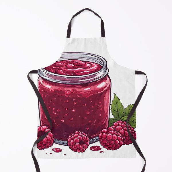 Item preview, Fresh Raspberry Jam Jar – Sweet Berry Preserve Illustration designed and sold by Karolina’s Cozy Creations.