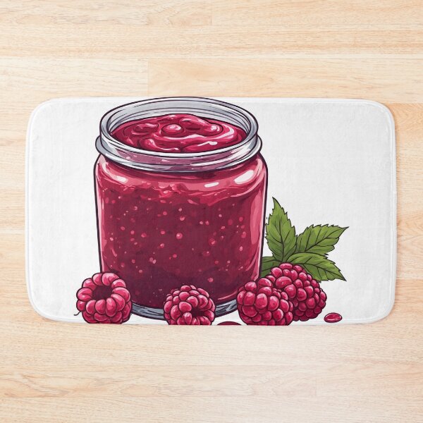 Item preview, Fresh Raspberry Jam Jar – Sweet Berry Preserve Illustration designed and sold by Karolina’s Cozy Creations.