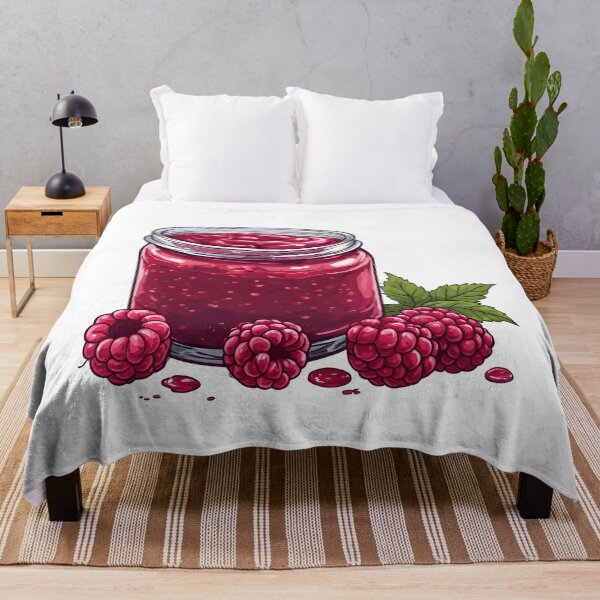 Item preview, Fresh Raspberry Jam Jar – Sweet Berry Preserve Illustration designed and sold by Karolina’s Cozy Creations.