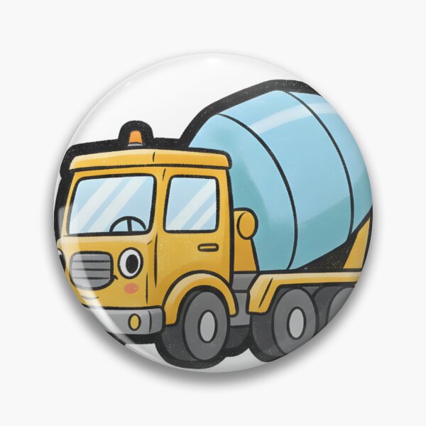 Item preview, Cute Concrete Mixer Truck Cartoon designed and sold by 4AGift.