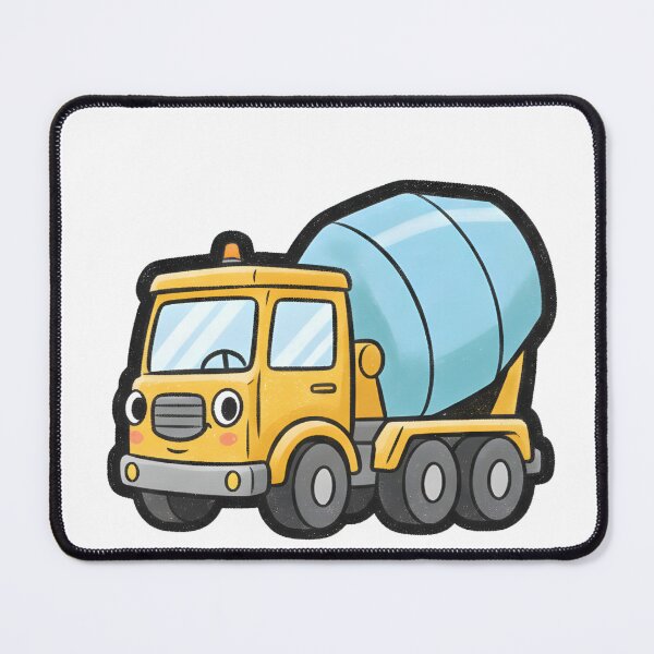 Item preview, Cute Concrete Mixer Truck Cartoon designed and sold by 4AGift.
