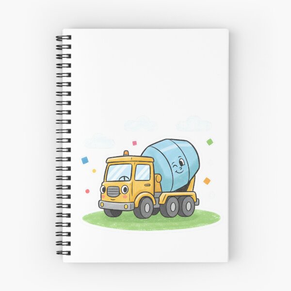 Item preview, Cute Concrete Mixer Truck Cartoon designed and sold by 4AGift.