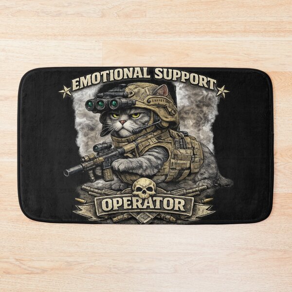 Item preview, I'll  Die With Memories Not a Full Mag,  Emotional Support Operator – Tactical Cat Military Meme designed and sold by VibeOffline Studio.