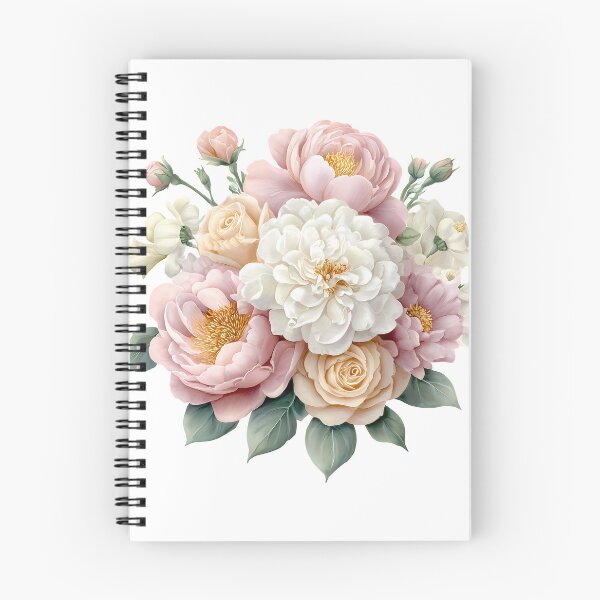 Item preview, Soft Pastel Peony Rose Bouquet - Elegant Romantic Floral Art Print designed and sold by DesignArtist.ia.