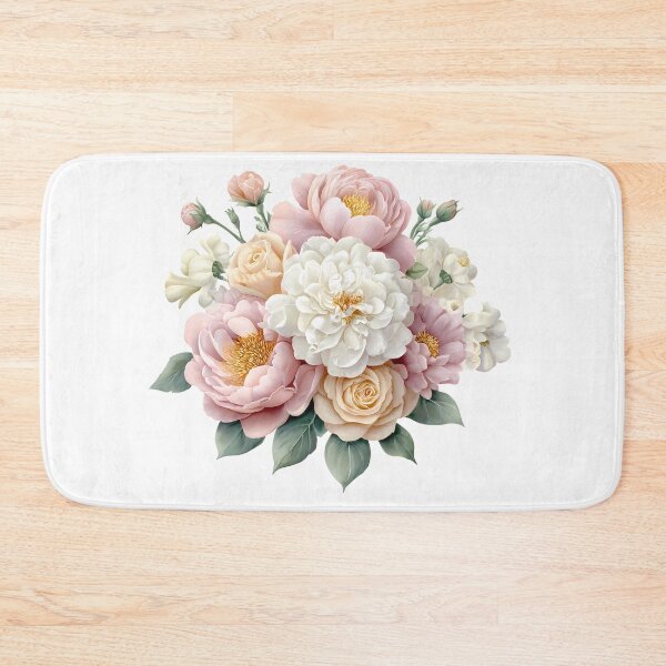 Item preview, Soft Pastel Peony Rose Bouquet - Elegant Romantic Floral Art Print designed and sold by DesignArtist.ia.