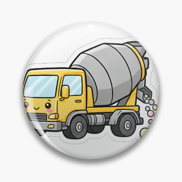 Item preview, Cute Concrete Mixer Truck Cartoon designed and sold by 4AGift.