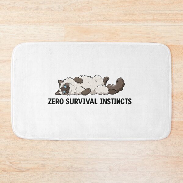 Item preview, Zero Survival Instincts 100 Percent Fluff Ragdoll Cat designed and sold by Petzzz.