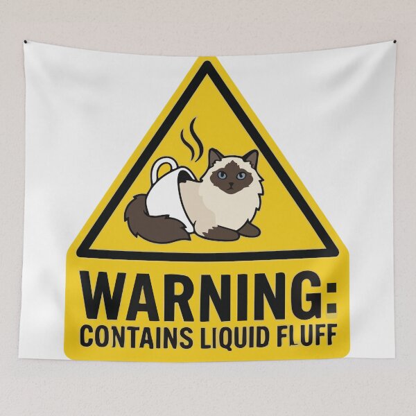 Item preview, Warning Contains Liquid Fluff Ragdoll Cat designed and sold by Petzzz.
