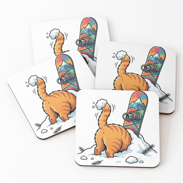 Item preview, Funny Snowboarding Cat Fail - Stuck in the Snow designed and sold by HappySproutArt.