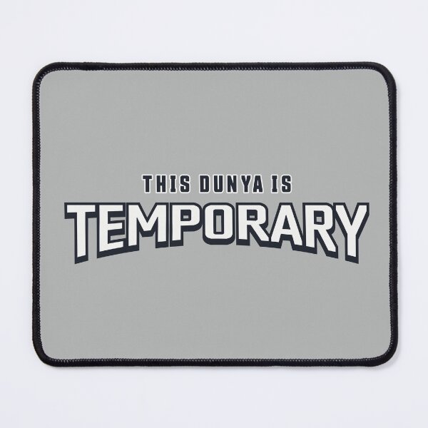 Item preview, This Dunya is Temporary Minimalist Bold Islamic Varsity Typography Art designed and sold by Miniature Store.
