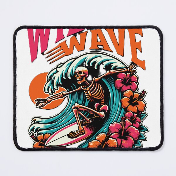 Item preview, WILD WAVE SURFING SKELETON designed and sold by UwearMe.