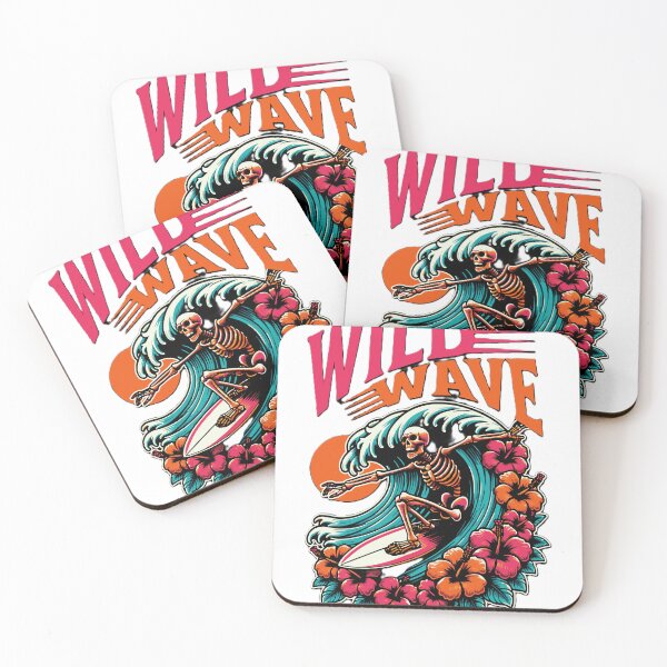 Item preview, WILD WAVE SURFING SKELETON designed and sold by UwearMe.