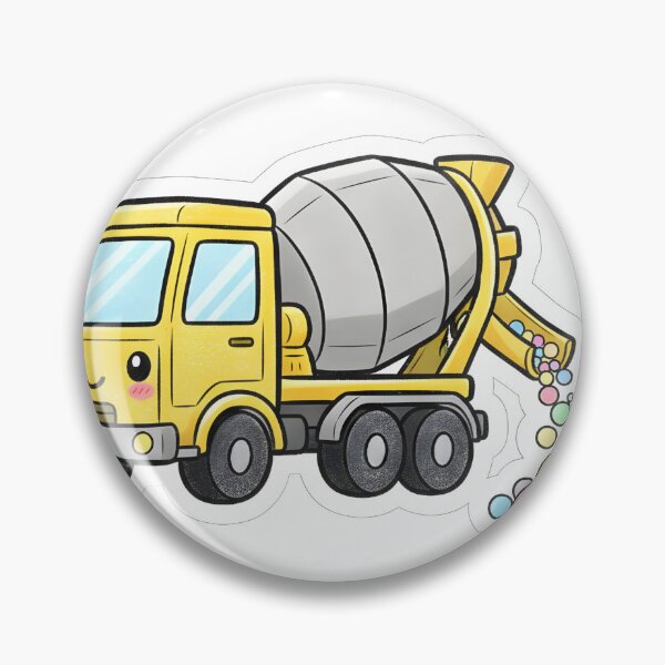 Item preview, Cute Concrete Mixer Truck Cartoon designed and sold by 4AGift.