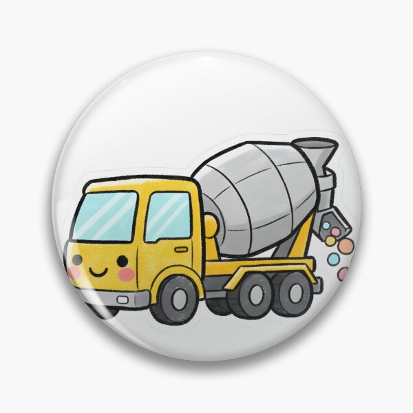 Item preview, Cute Concrete Mixer Truck Cartoon designed and sold by 4AGift.