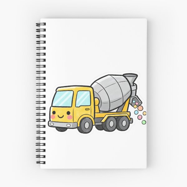 Item preview, Cute Concrete Mixer Truck Cartoon designed and sold by 4AGift.
