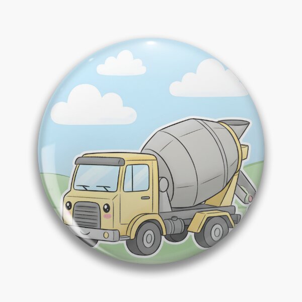 Item preview, Cute Concrete Mixer Truck Cartoon designed and sold by 4AGift.