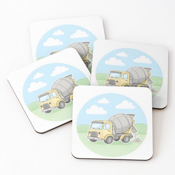 Item preview, Cute Concrete Mixer Truck Cartoon designed and sold by 4AGift.