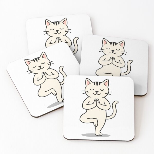Item preview, Cat in Yoga Tree Pose designed and sold by suwarnaadi.