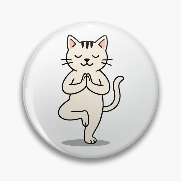 Item preview, Cat in Yoga Tree Pose designed and sold by suwarnaadi.