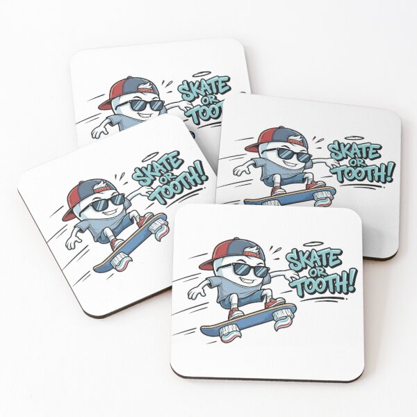 Item preview, Skate or Tooth - Cool Radical Toothbrush Skateboarder designed and sold by DrToothStudio.