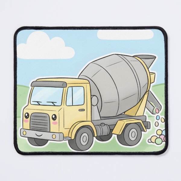 Item preview, Cute Concrete Mixer Truck Cartoon designed and sold by 4AGift.