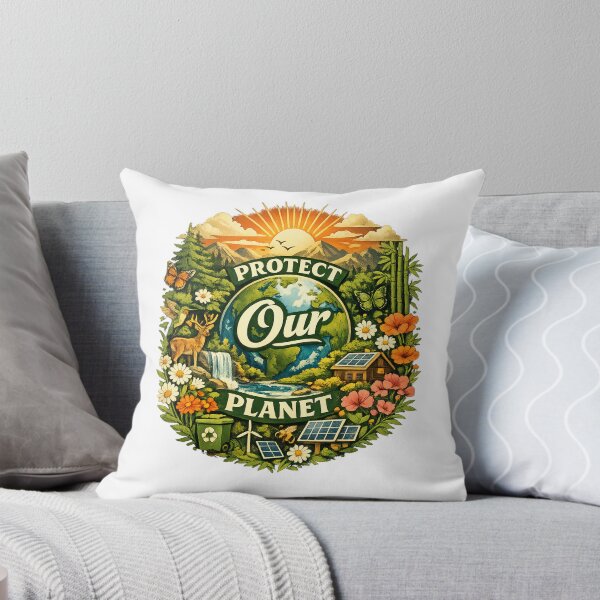 Item preview, Protect Our Planet Eco Nature Illustration Earth Landscape designed and sold by Mix Mood.